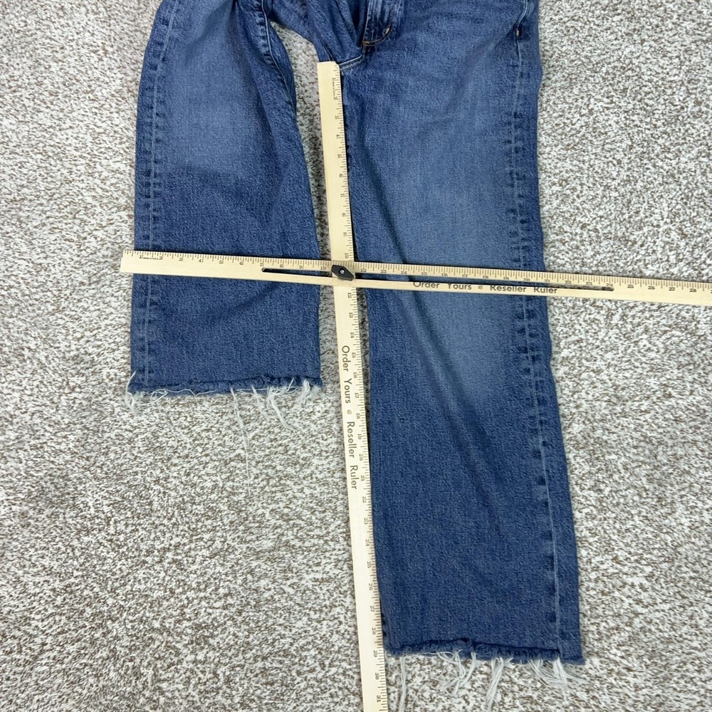 AGOLDE Womens Jeans 28 Blue High Rise Harper Wide Leg Straight Raw Hem Denim - Picture 6 of 11